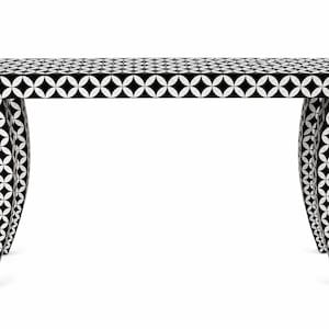 Handmade mother of pearl inlay console table