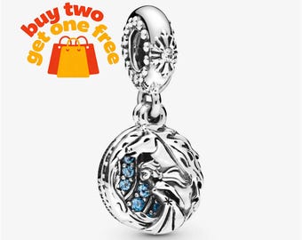 Elsa & Nokk Dangle Charm,925 sterlingzilveren bedelarmband compatibel met Pandora voor meisjes cadeau