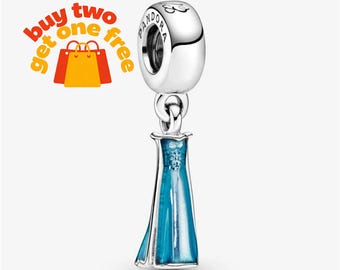 Elsa's Dress-bedel, zilveren bedel, 925 sterlingzilveren bedelarmband compatibel met cadeau Pandora voor meisjes