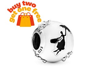 Mary Poppins-bedel, 925 sterlingzilveren bedelarmband compatibel met cadeau Pandora voor meisjes