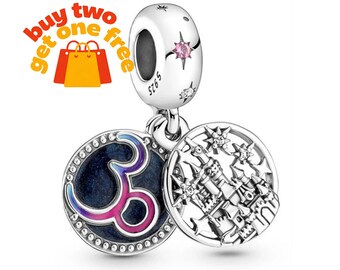 30th Celebration Dangle Charm,925 sterlingzilveren bedelarmband compatibel met cadeau Pandora voor meisjes