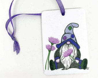 Purple gnome air freshener for car - Car air freshener with purple sprite - Car accessory with gnome - Mother's day gift