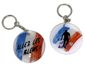 French team football keyring - Football gift keyring - Football man gift - Football match keyring