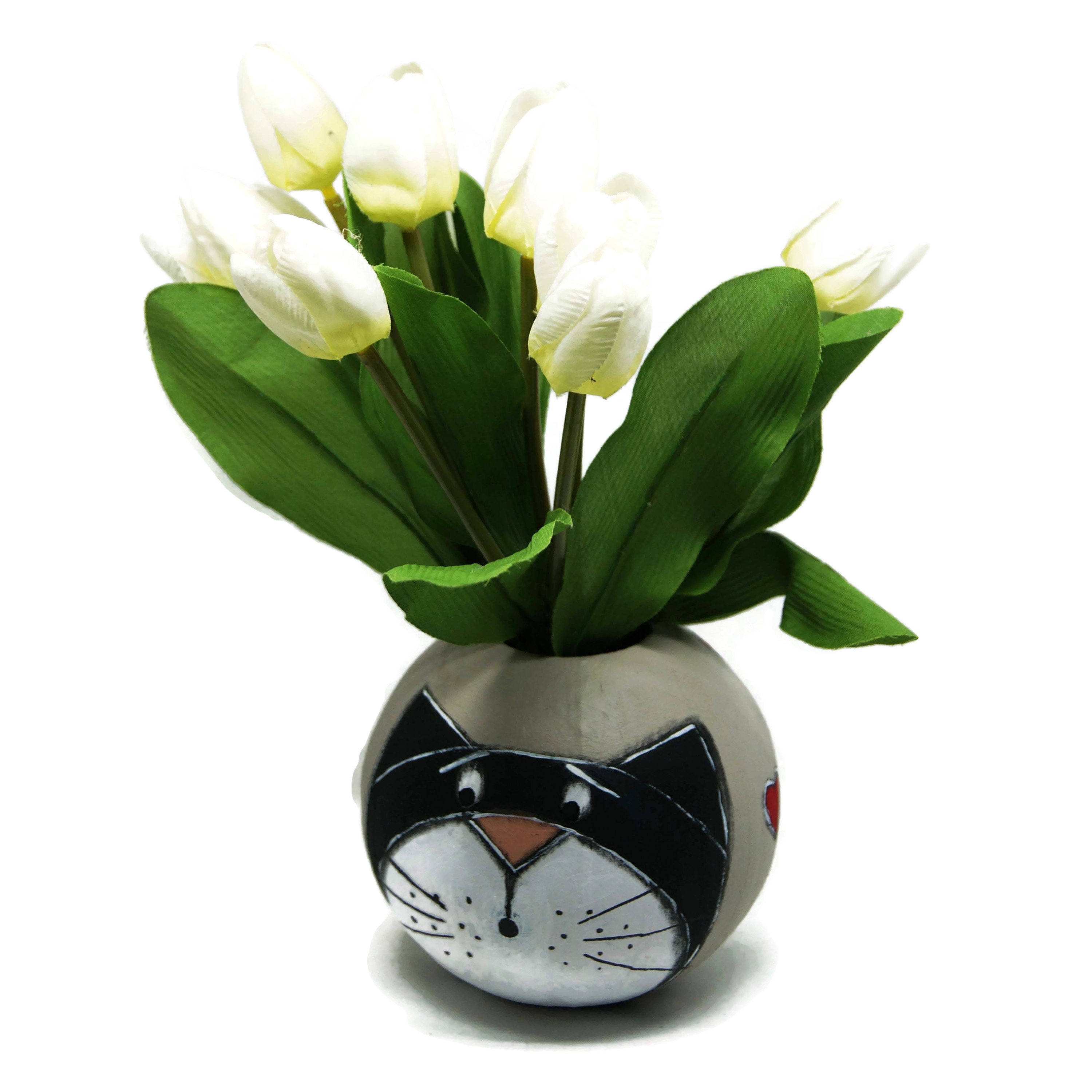 Cat ball vase Vase for bouquet of fresh cat flowers Vase Etsy.de