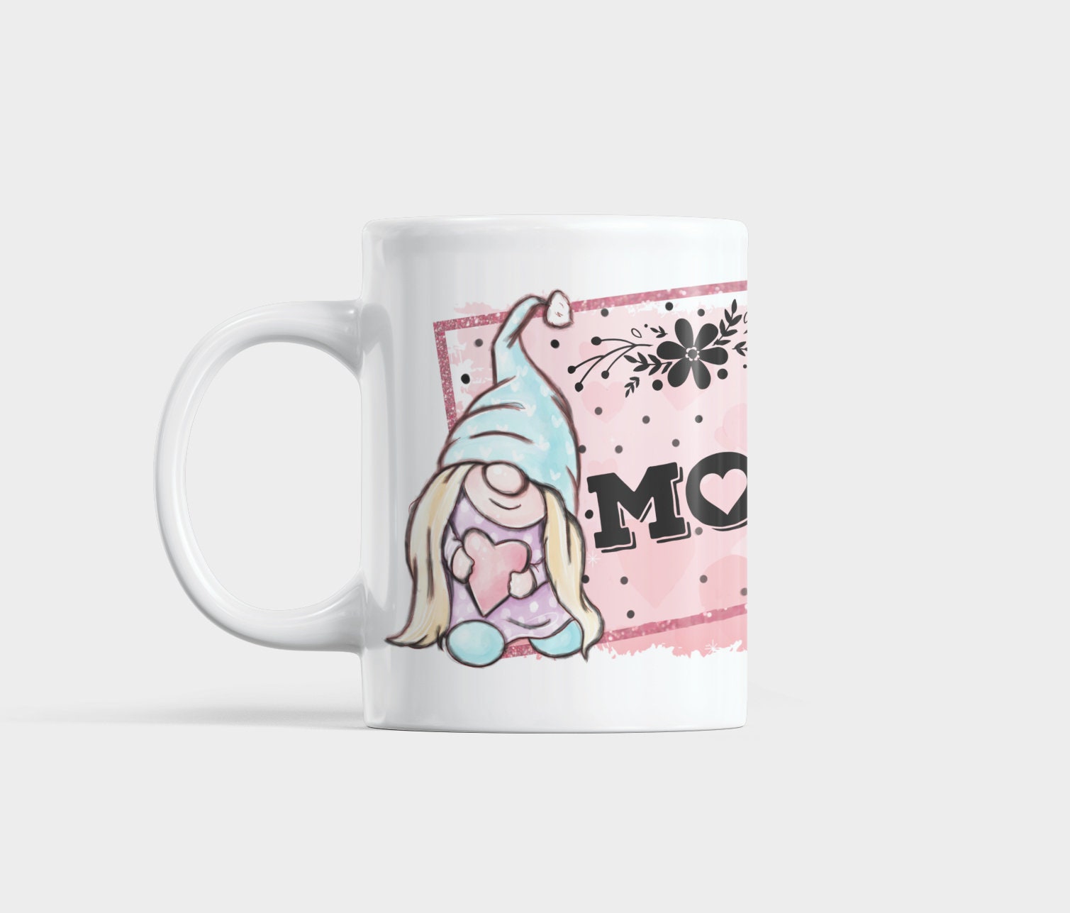 Mug Maman Gnome - Mug avec Fête Des Mères Rose Pour Maman