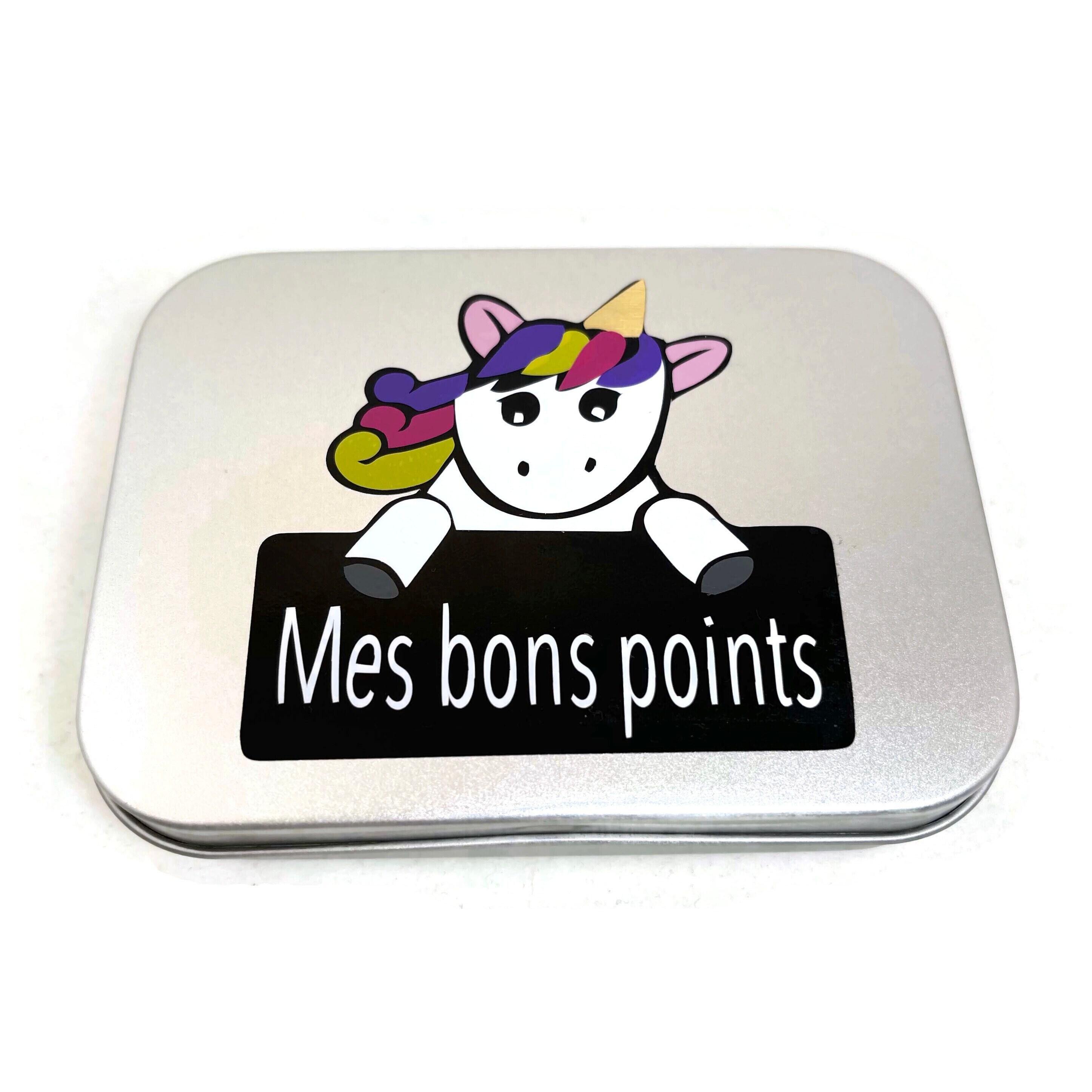 Boite à Bons Points Licorne - Boite Pour Les Métal avec Licorne