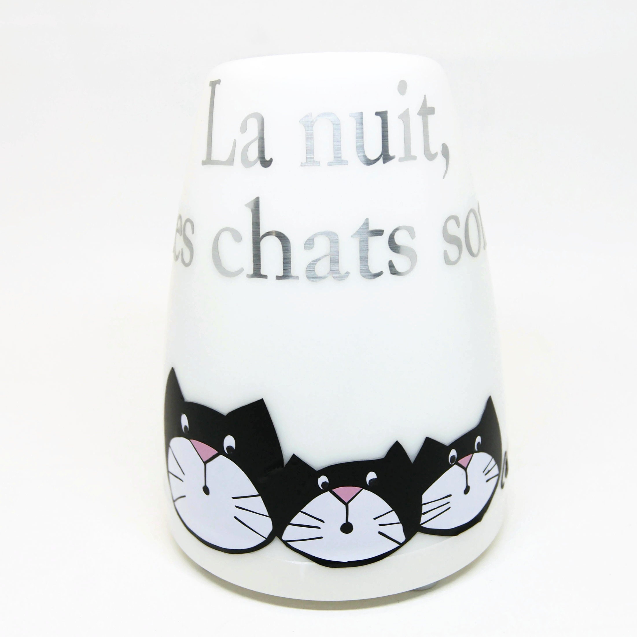 Lampe avec Chats - Veilleuse de Chevet Pour Enfant Lampe Table Noirs