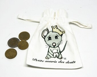 Small tooth pouch - Tooth fairy pouch - Small pouch for baby teeth - Milk tooth pouch