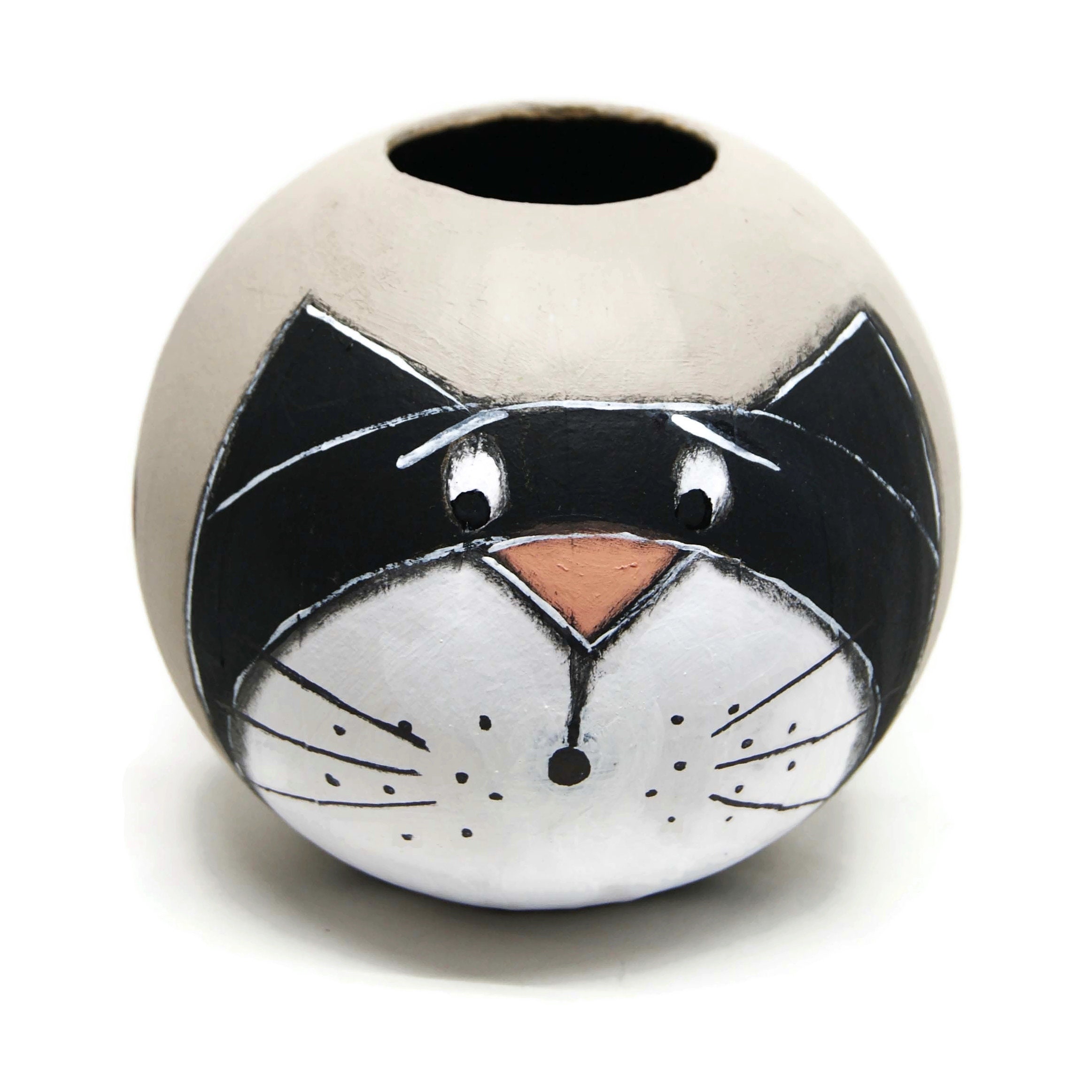 Vase Boule Chat - Vase Pour Bouquet de Fleurs Fraiches Cadeau Vase Fête Des Mères