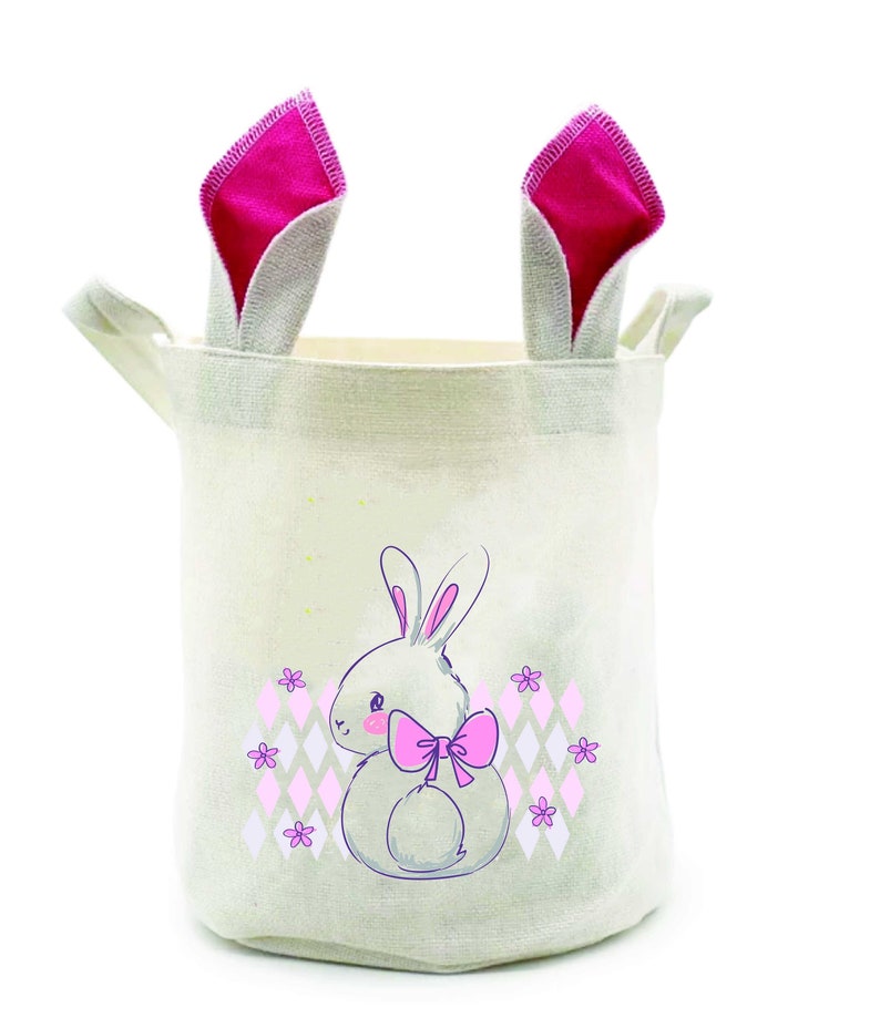 Bag with pink bunny ears imagen 1