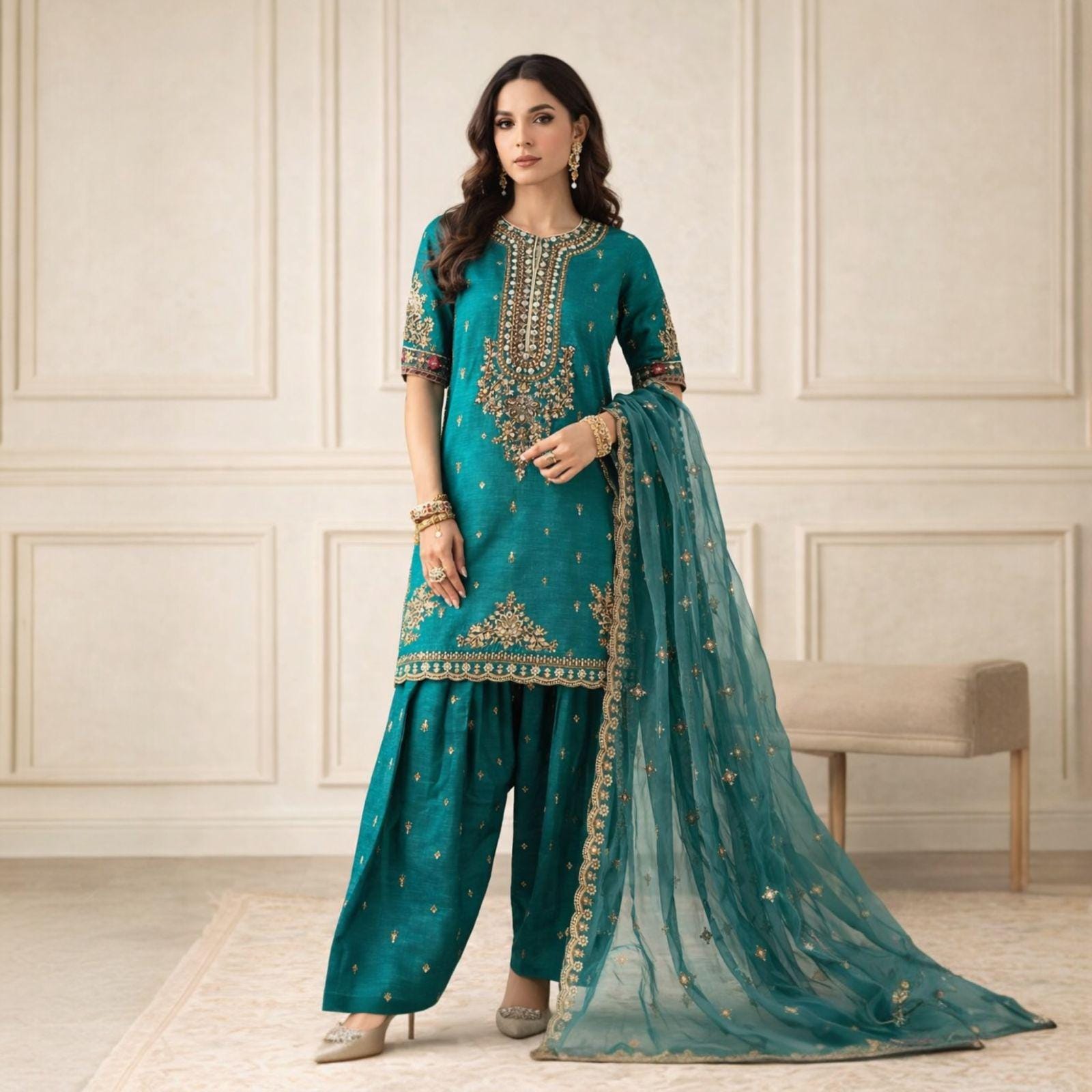 silk formal dresses pakistani Laung Da Lashkara