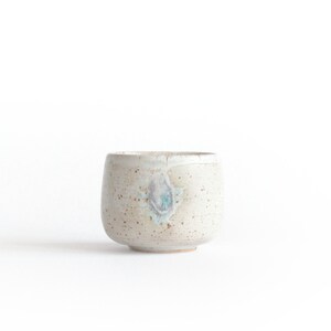 Ceramic handmade tea cup, Small cup for tea, Light color stoneware cup for green tea, Cup for a natural and minimalist home