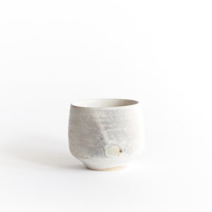 Pottery tea cup, Handmade mug for coffee, Light color stoneware cup for green tea, Cup for a natural and minimalist home