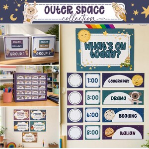 Pacote de Decoração para Sala de Aula com Tema Espacial, Conjunto de Impressões do Espaço Sideral, Download para Professores, Pôsteres de Estrelas para Sala de Aula, Materiais de Gestão Escolar SE1 imagem 6