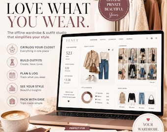 Wardrobe Planner & Outfit Studio | Closet Organizer App | Cost Per Wear Tracker | Capsule + Packing List | Offline, No Subscription