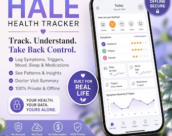 Symptom Tracker App | Offline Health Journal, Medication & Trigger Log, Doctor Visit Summary | Private, No Subscription, Any Browser