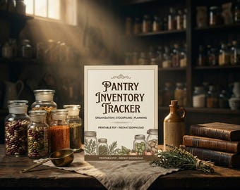Pantry Inventory Tracker Spreadsheet | Meal Planner, Grocery List (Digital Download)