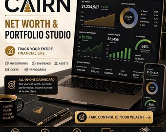 Net Worth Tracker App | Investment Portfolio & Dividend Tracker | Asset Allocation and FIRE Calculator | Offline, No Subscription
