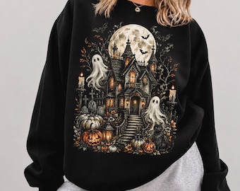 Retro Ghost Vintage Horror Sweatshirt, Spooky Season, Ghost Halloween Hoodie, Tis the Season, CPS116