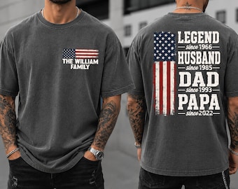Comfort Colors Personalized Legend Husband Dad Grandpa Tshirt, Father's Day Gift With Family Name And Year, CPS35