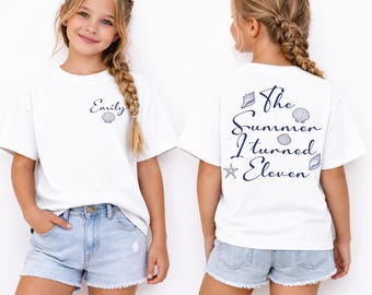 The Summer I Turned 16 Birthday Shirt, Birthday Gift for Girls, Preppy Beach T Shirt, Beach Shirts, CPS74