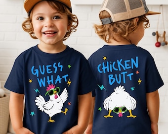 Comfort Colors Guess What Chicken Butt Tshirt, Funny Chicken Meme Shirt, CPS32