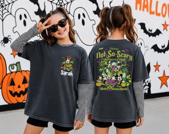 Custom Disney Mickey's Not So Scary Halloween Party 2026 Tshirt, Halloween Disney Family Shirt, Disney Characters Skeleton Shirt, CPS129