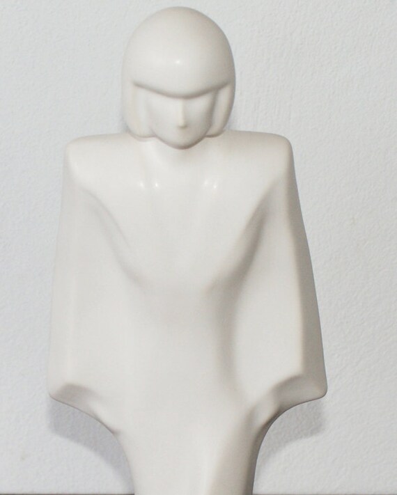 Items similar to White vintage ceramic sculpture on Etsy