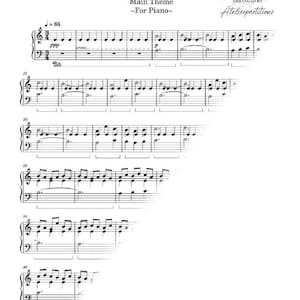 Interstellar Main Theme Piano Sheet Music by Hans Zimmer – PDF Digital Download