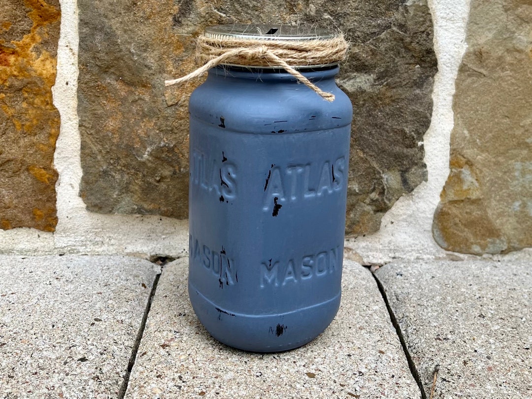 Old Violet Spare Change Jar Atlas Mason Jar. - Etsy