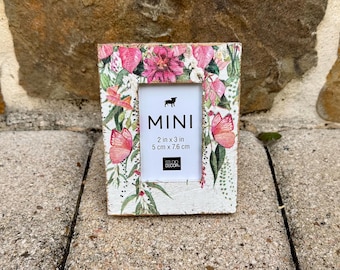 Pink Flowers & Butterflies ~ Picture Frame ~ 2x3