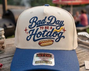 Embroidered Bad Day To Be A Hot Dog Baseball Cap