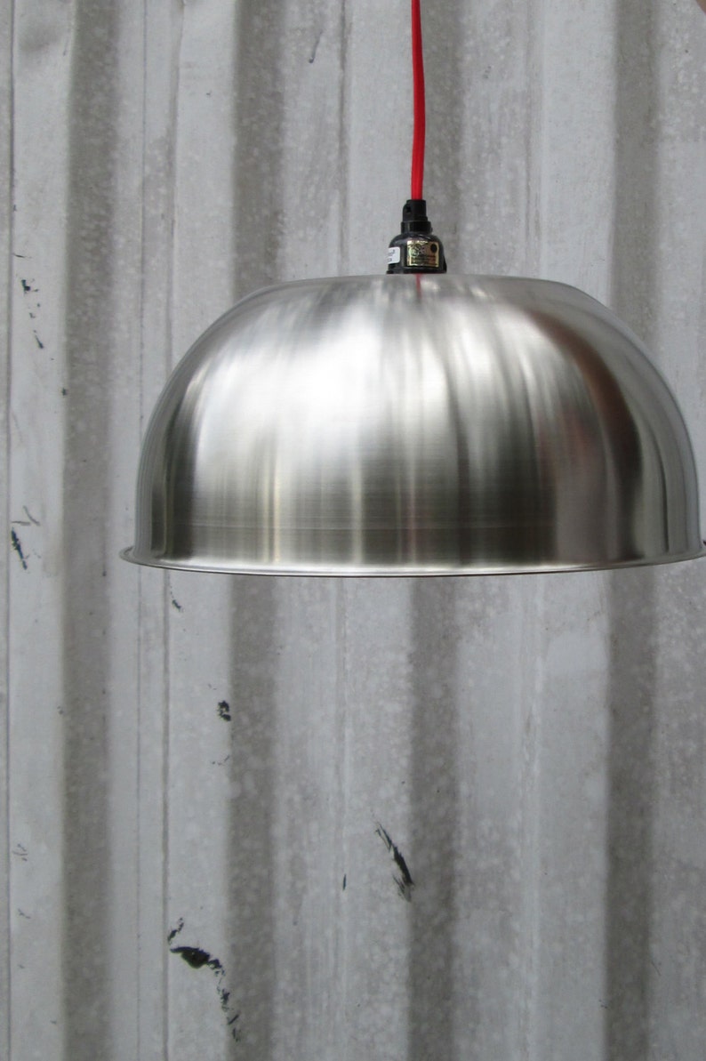Minimal Modern pendant lighting stainless steel repurposed Etsy