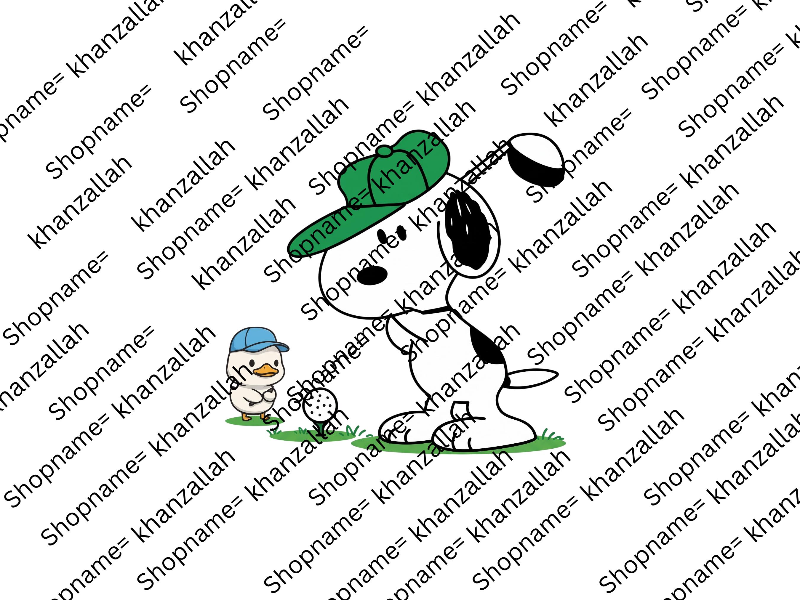 Snoopy Playing Golf - Etsy