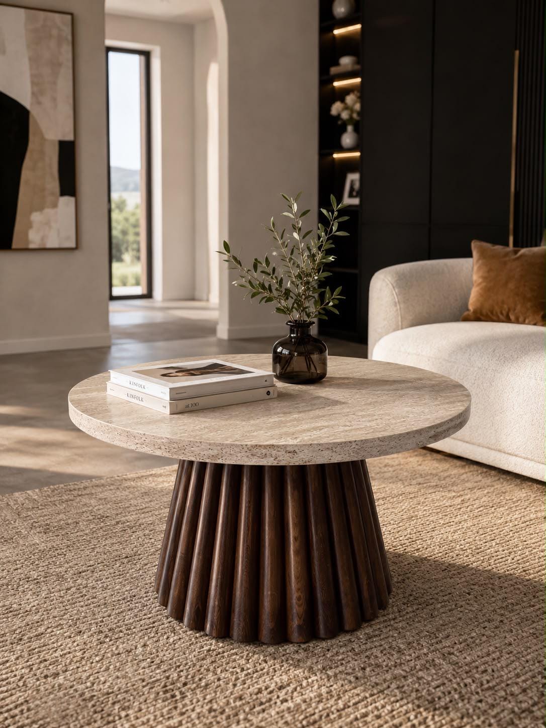 Travertine coffee table - Etsy 日本
