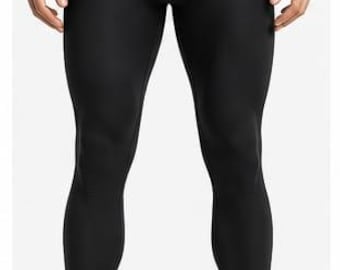 Men's Black Compression Leggings | Athletic Tights for Gym, Running, Cycling