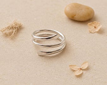 Handmade 925 Silver Finger Splint Ring Arthritis Trigger Finger Adjustable Ring