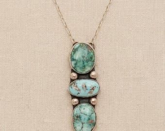 Mohave Turquoise Pendant, 925 Sterling Silver Pendant, Gemstone Pendant, Oval Pendant, Handmade Silver Necklace, Turquoise Jewelry