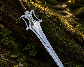Handmade Stainless Steel He-Man Power Sword Replica, Fantasy Display with Leather Sheath, Anniversary Gift for Him