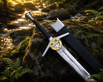 Handmade Witcher 3 Sword Master Sword OF Geralt Of Rivia Feline Steel Silver sword Personalized Birthday gift for boyfriend Christmas Gift