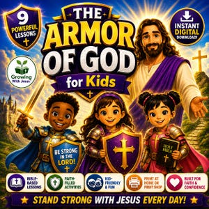 Étude biblique sur l'armure de Dieu pour les enfants | Leçons et activités imprimables pour l'école du dimanche