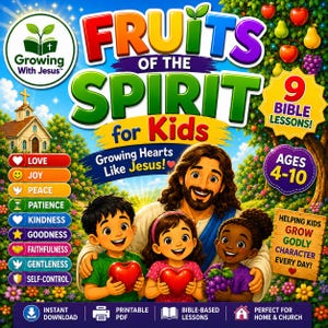 Étude biblique sur le fruit de l'Esprit pour les enfants | Leçons d'école du dimanche à imprimer