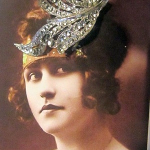 Vintage Antique Silver Marcasite Style Brooch