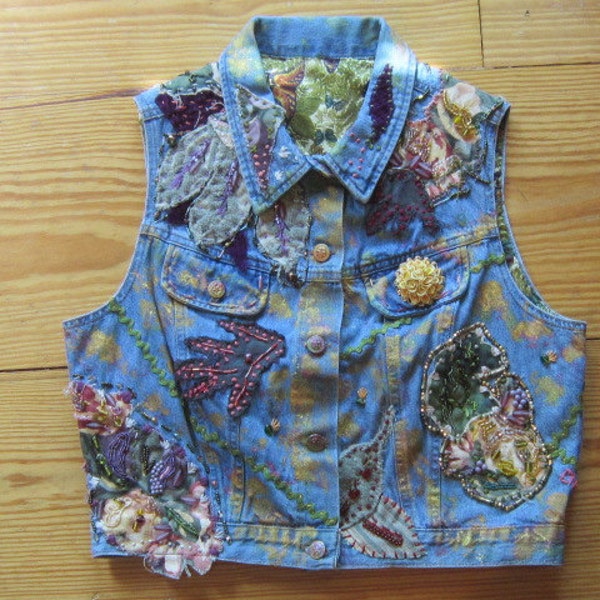 Denim Vest - Etsy