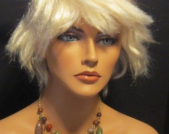 Vintage Gemstone Necklace on Gold Chain