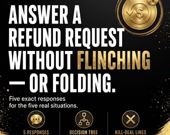 返金パック｜フリーランサー向け返金リクエスト対応スクリプト｜スクリプト5種類＋意思決定ツリー｜PDF版即時ダウンロード