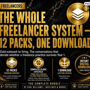 The Complete Bundle | All 12 Inkylines Press Packs | Save 73% — Every Script for Every Freelance Situation | Instant PDF image 1