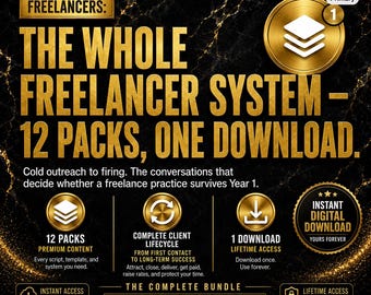 The Complete Bundle | All 12 Inkylines Press Packs | Save 73% — Every Script for Every Freelance Situation | Instant PDF