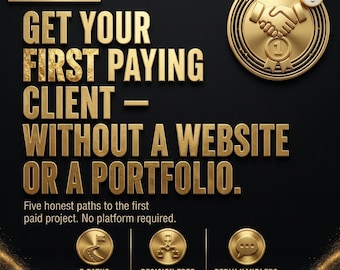The First-Client Pack | Land Your First Paying Client | 5 Scripts From "Interested" to "Booked" | Instant PDF