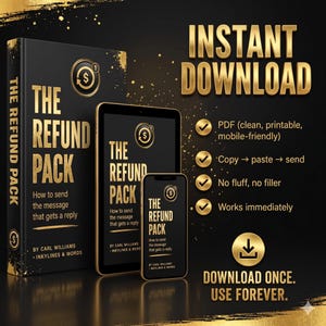 The Refund Pack | Refund Request Response Scripts for Freelancers | 5 Scripts + Decision Tree | Instant PDF image 4